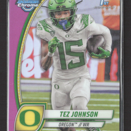 2024 Bowman Chrome University Tez Johnson #171 Pink 1st Bowman /150