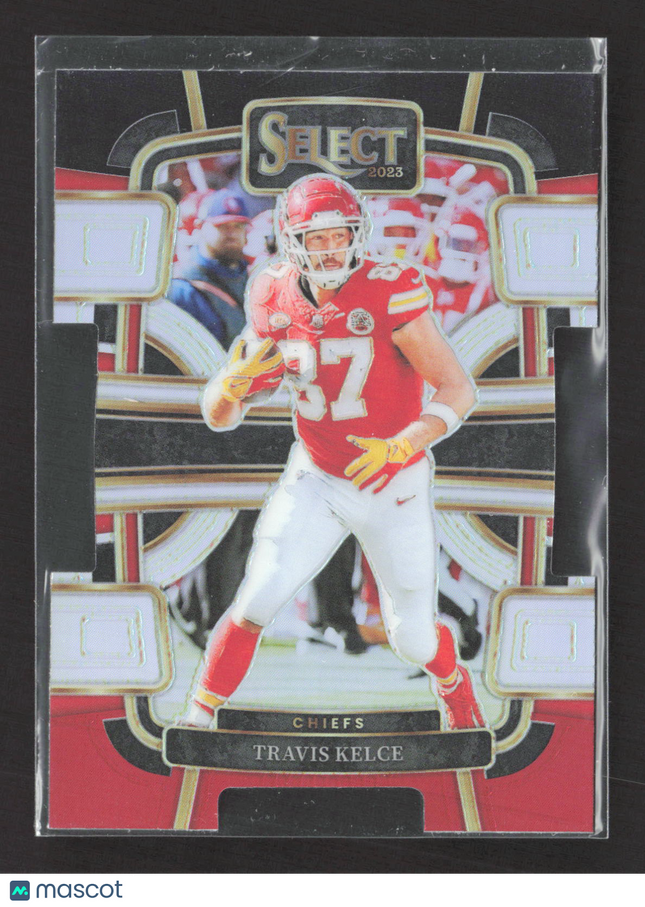 2024 Panini Select Football Concourse Travis Kelce #50 red black die cut