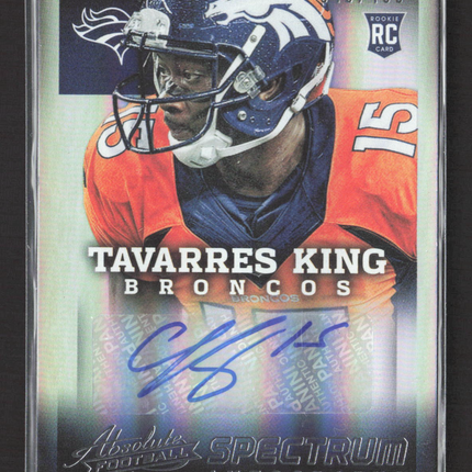 2013 Panini Absolute Football Spectrum Auto Tavarres King #188 RC 049/499