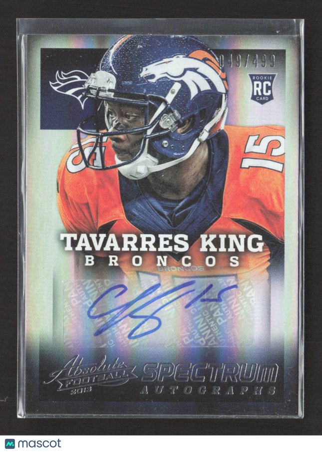 2013 Panini Absolute Football Spectrum Auto Tavarres King #188 RC 049/499