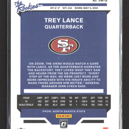 2021 Panini Donruss Optic The Rookies Trey Lance #TR-3