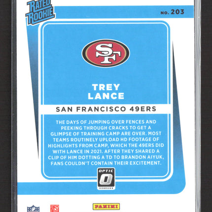 2021 Panini Donruss Optic Football Trey Lance #203