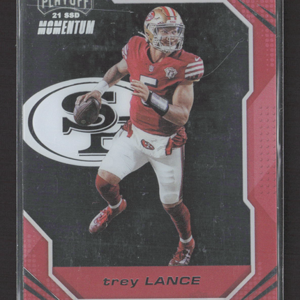 2022 Panini Chronicles Playoff Momentum Trey Lance #PMR-3