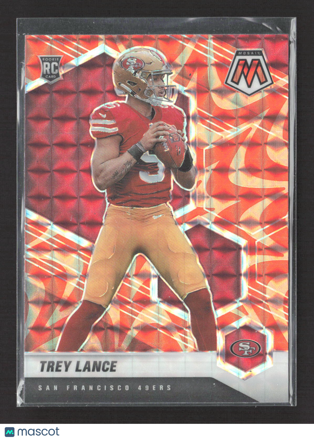 2021 Panini Mosaic Prizm Trey Lance #303 orange reactive RC