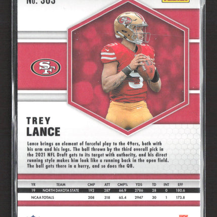 2021 Panini Mosaic Prizm Trey Lance #303 orange reactive RC