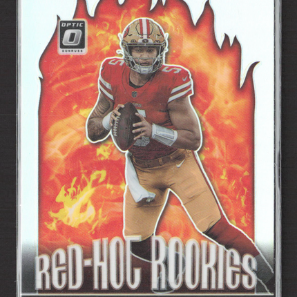 2021 Panini Donruss Optic Prizm Trey Lance #RHR-2 Red-Hot Rookies holo