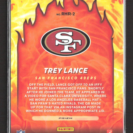 2021 Panini Donruss Optic Prizm Trey Lance #RHR-2 Red-Hot Rookies holo