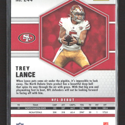 2021 Panini Prizm Mosaic Trey Lance #244 RC silver