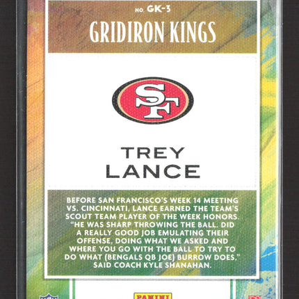 2022 Panini Chronicles Donruss Football Gridiron Kings Trey Lance #GK-3