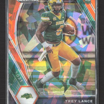 2021 Panini Prizm Draft Picks Trey Lance #120 Orange ice RC