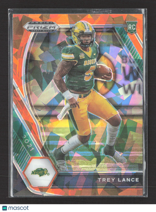 2021 Panini Prizm Draft Picks Trey Lance #120 Orange ice RC