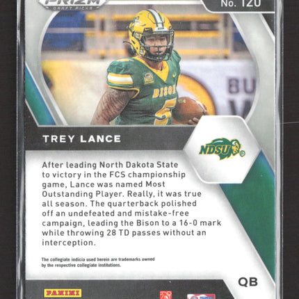 2021 Panini Prizm Draft Picks Trey Lance #120 Orange ice RC