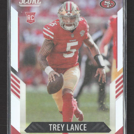2022 Panini Chronicles Score Prizm Trey Lance #404 RC silver