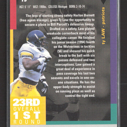 1995 Upper Deck Collector's Choice Ty Law #19