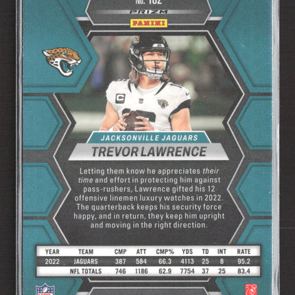 2023 Panini Mosaic Prizm Trevor Lawrence #102 Blue reactive