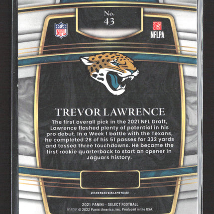 2022 Panini Select Concourse Trevor Lawrence #43 RC