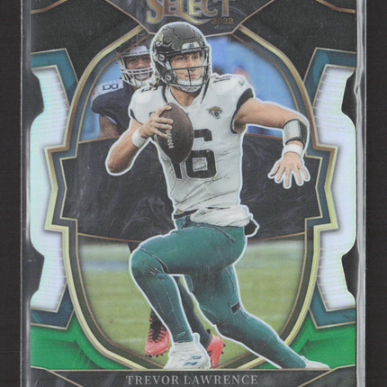 2023 Panini Select Prizm Concourse Trevor Lawrence #41 Black Green die cut