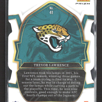 2023 Panini Select Prizm Concourse Trevor Lawrence #41 Black Green die cut