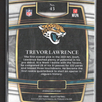 2022 Panini Select Football Concourse Trevor Lawrence #43 RC