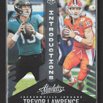 2021 Panini Absolute Football Introductions Trevor Lawrence #INT-1 RC