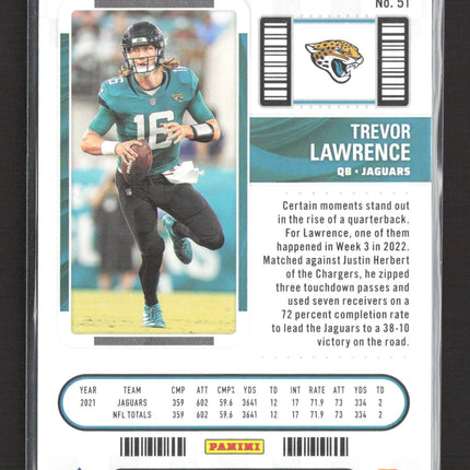 2023 Panini Contenders Football Season Ticket Trevor Lawrence #51