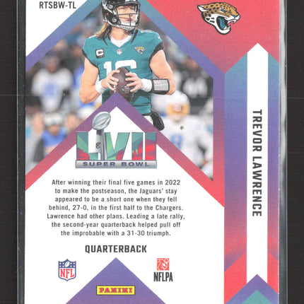 2023 Panini Donruss Football Road to the Super Bowl Trevor Lawrence #RTSBW-TL