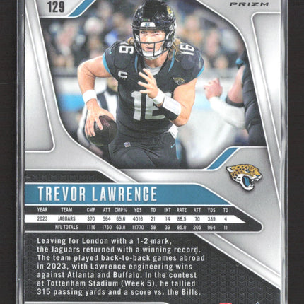 2024 Panini Prizm Football Trevor Lawrence #129 Silver