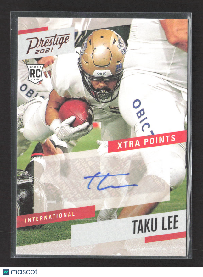 2021 Panini Chronicles Prestige Draft Picks Taku Lee #PS-TLE Xtra Points RC Auto