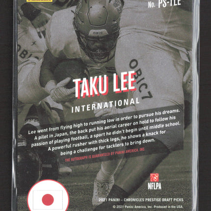 2021 Panini Chronicles Prestige Draft Picks Taku Lee #PS-TLE Xtra Points RC Auto