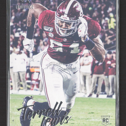 2020 Panini Luminance Football Terrell Lewis #138 RC