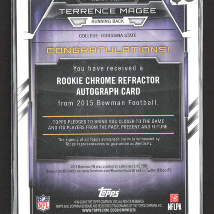 2015 Bowman Chrome Football Terrence Magee #RCRA-TMA Refractor RC Auto