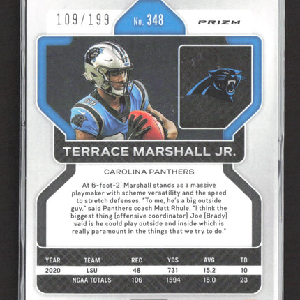 2021 Panini Prizm Terrace Marshall Jr. #348 Blue Wave RC 109/199