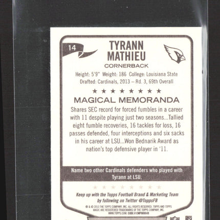 2013 Topps Magic Tyrann Mathieu #14 RC
