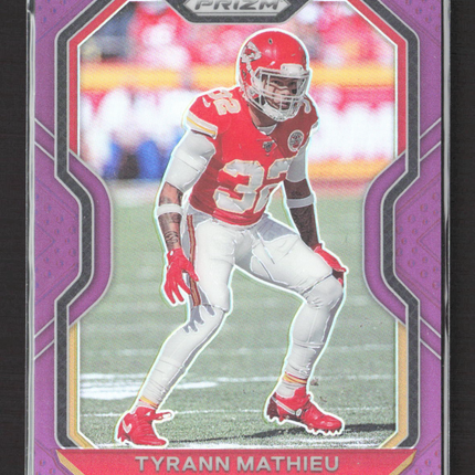 2020 Panini Prizm Tyrann Mathieu #127 Purple /125