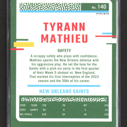 2023 Panini Donruss Optic Tyrann Mathieu #140 holo
