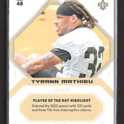 2022 Panini Player of the Day Tyrann Mathieu #48 41/99
