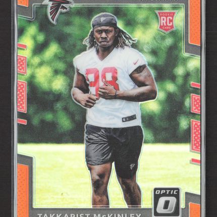 2017 Panini Donruss Optic Prizm Takkarist McKinley #150 Orange 026/199 RC