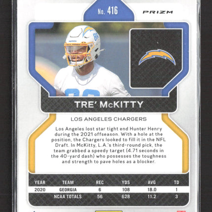 2021 Panini Prizm Tre' McKitty #416 Orange Disco RC
