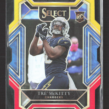 2022 Panini Select Club Level Tre' McKitty #293 Red White & Blue Prizm RC