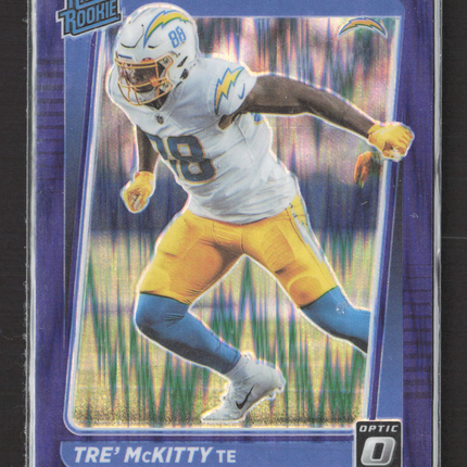 2021 Panini Donruss Optic Prizm Tre' McKitty #284 Purple Shock