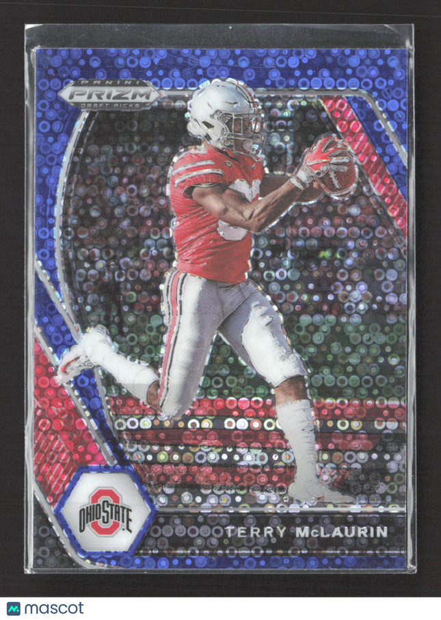 2021 Panini Prizm Draft Picks Terry McLaurin #43 Blue Disco