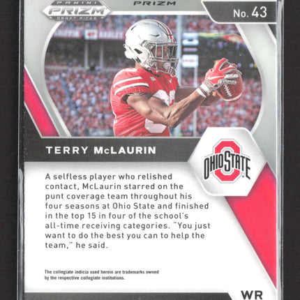 2021 Panini Prizm Draft Picks Terry McLaurin #43 Blue Disco