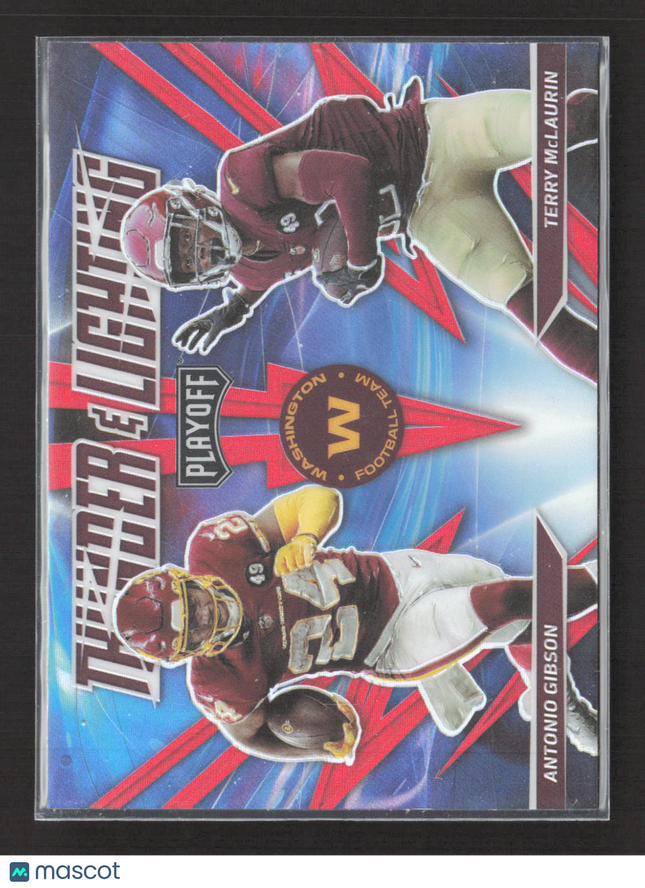 2021 Panini Playoff Thunder Lightning Prizm Antonio Gibson Terry McLaurin #TL-3