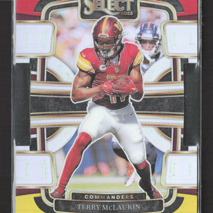 2024 Panini Select Concourse Terry McLaurin #99 Prizm Red Yellow