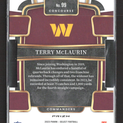 2024 Panini Select Concourse Terry McLaurin #99 Prizm Red Yellow