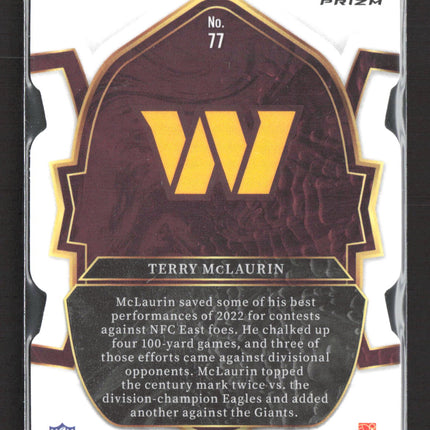 2023 Panini Select Concourse Terry McLaurin #77 Red White & Blue Die-Cut
