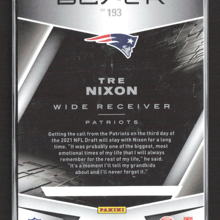 2021 Panini Black Tre Nixon #193 RC 74/75