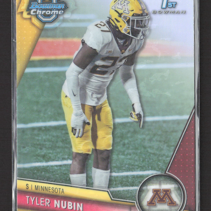 2023 Bowman Chrome University Tyler Nubin #123 Refractor 1st Bowman