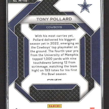 2023 Panini Prizm Emergent Tony Pollard #H-15 Green