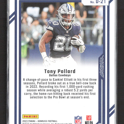 2023 Panini Donruss Dominators Tony Pollard #D-21